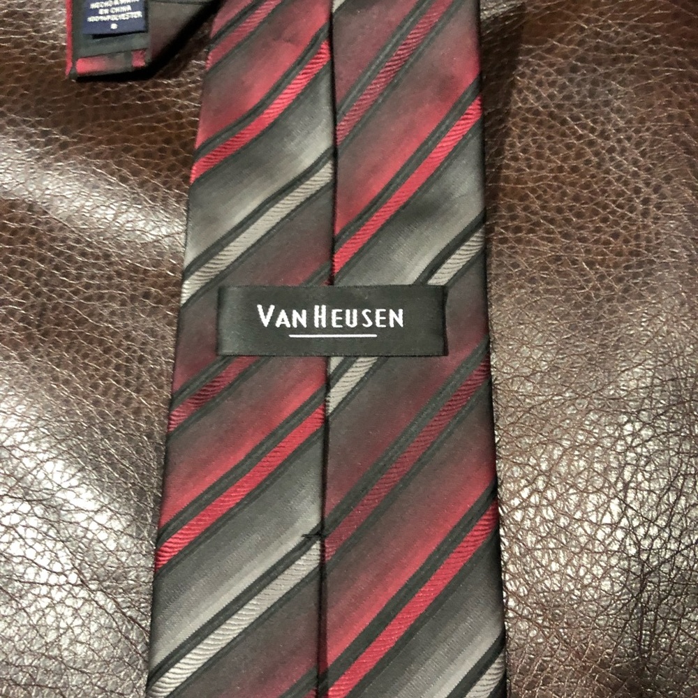 3 for $25 Van Heusen red black and gray tie